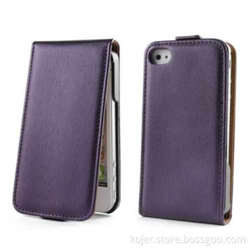 PU Mobile Phone Cases for iPhone 4S with Plastic Shell Inside for Precise Shape Fitting